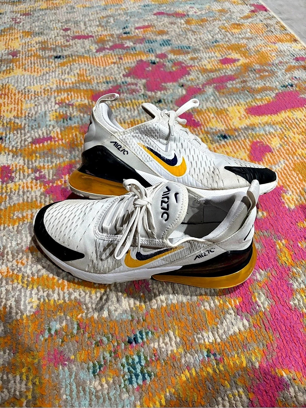 Nike Air Max 270 University Gold Sneakers White & Yellow